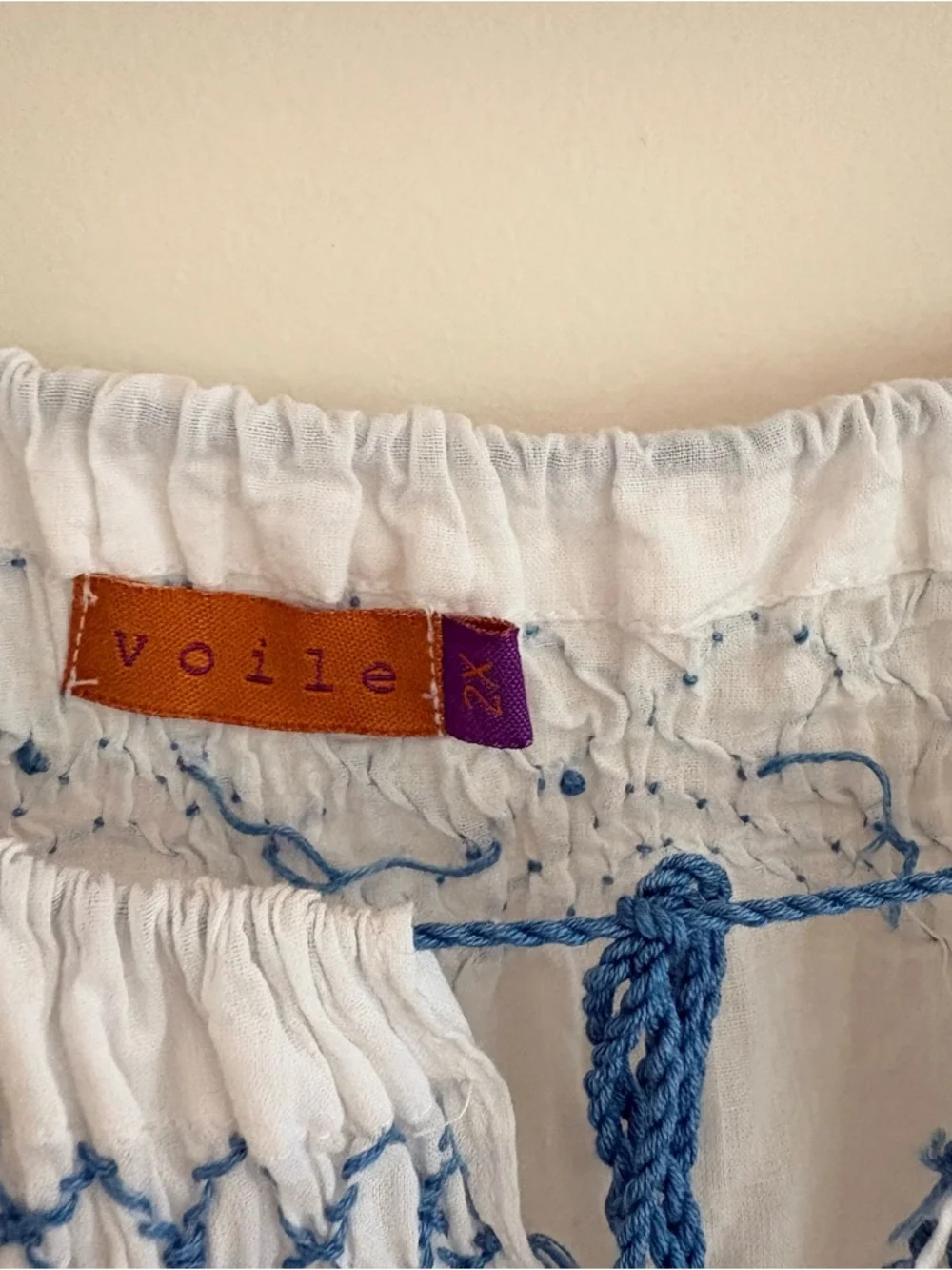 Voile Embroidered Blouse - Picture 4 of 7